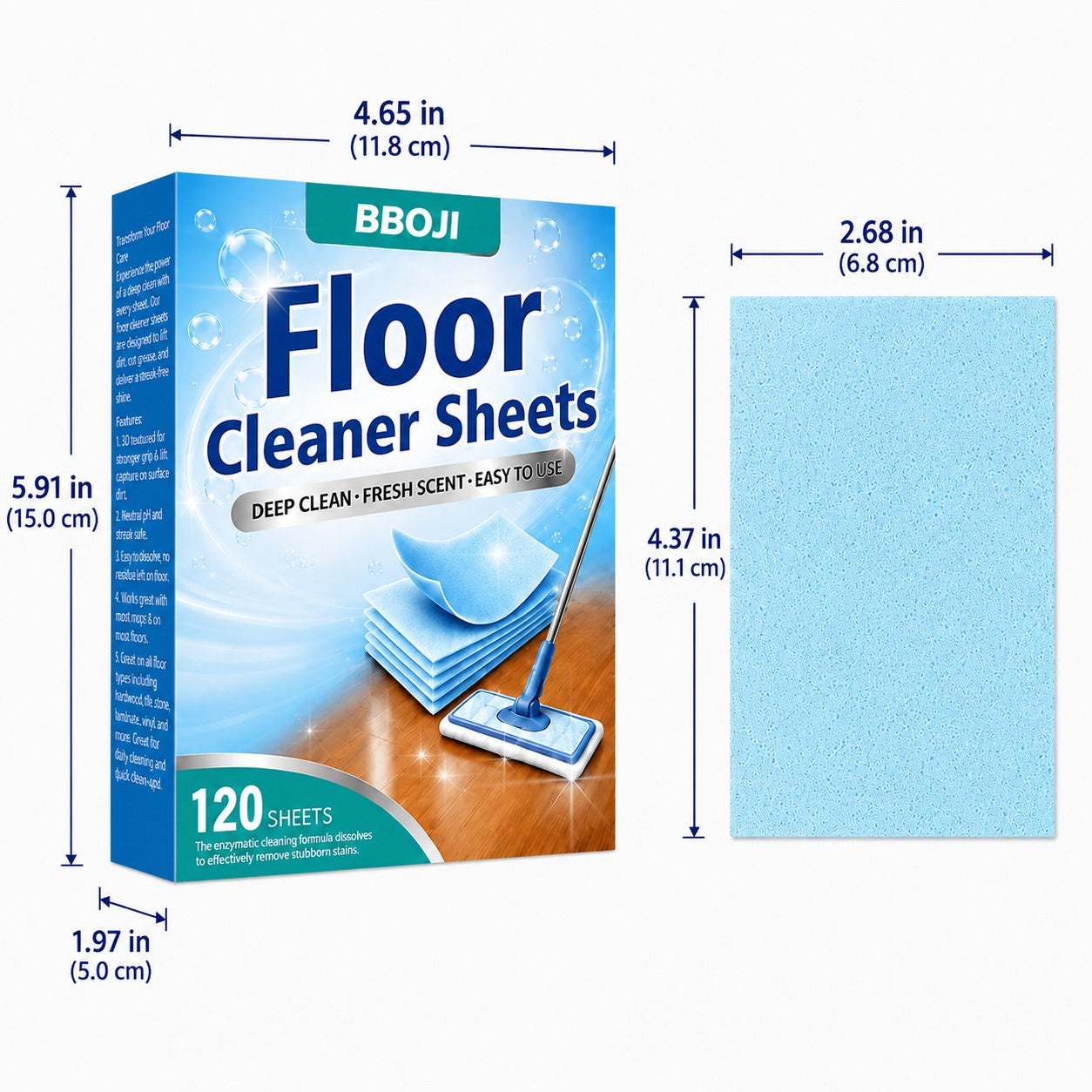 120pcs Multi Effect Floor Cleaning Slice