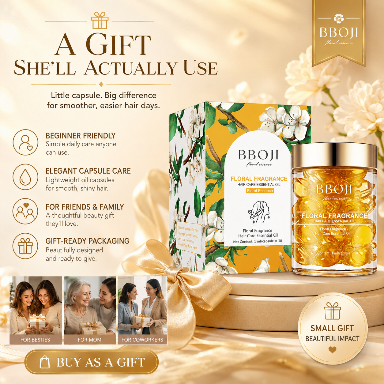 BBOJI Hair Serum Oil Capsules – Smooth, Nourish & Shine
