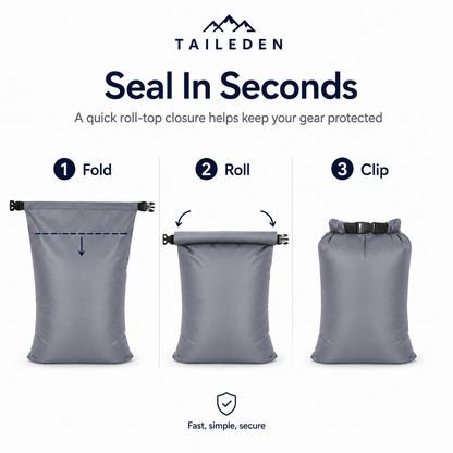 TAILEDEN Ultralight Waterproof Dry Bag – Roll-Top Outdoor Storage Sack