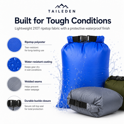 TAILEDEN Ultralight Waterproof Dry Bag – Roll-Top Outdoor Storage Sack