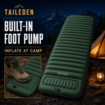 TAILEDEN Foot-Pump Inflatable Sleeping Pad for Camping — Core feature