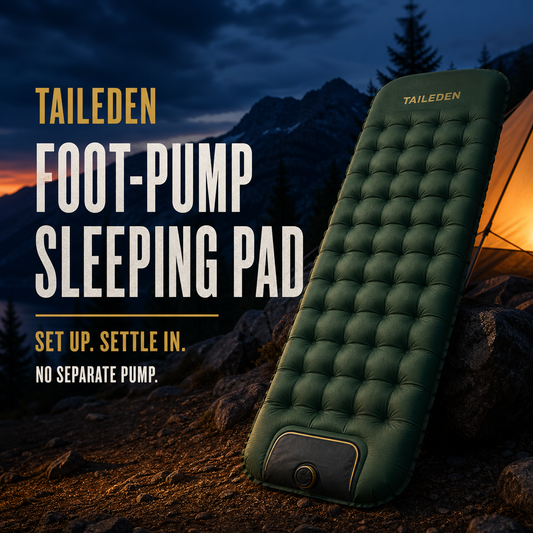TAILEDEN Foot-Pump Inflatable Sleeping Pad for Camping product image