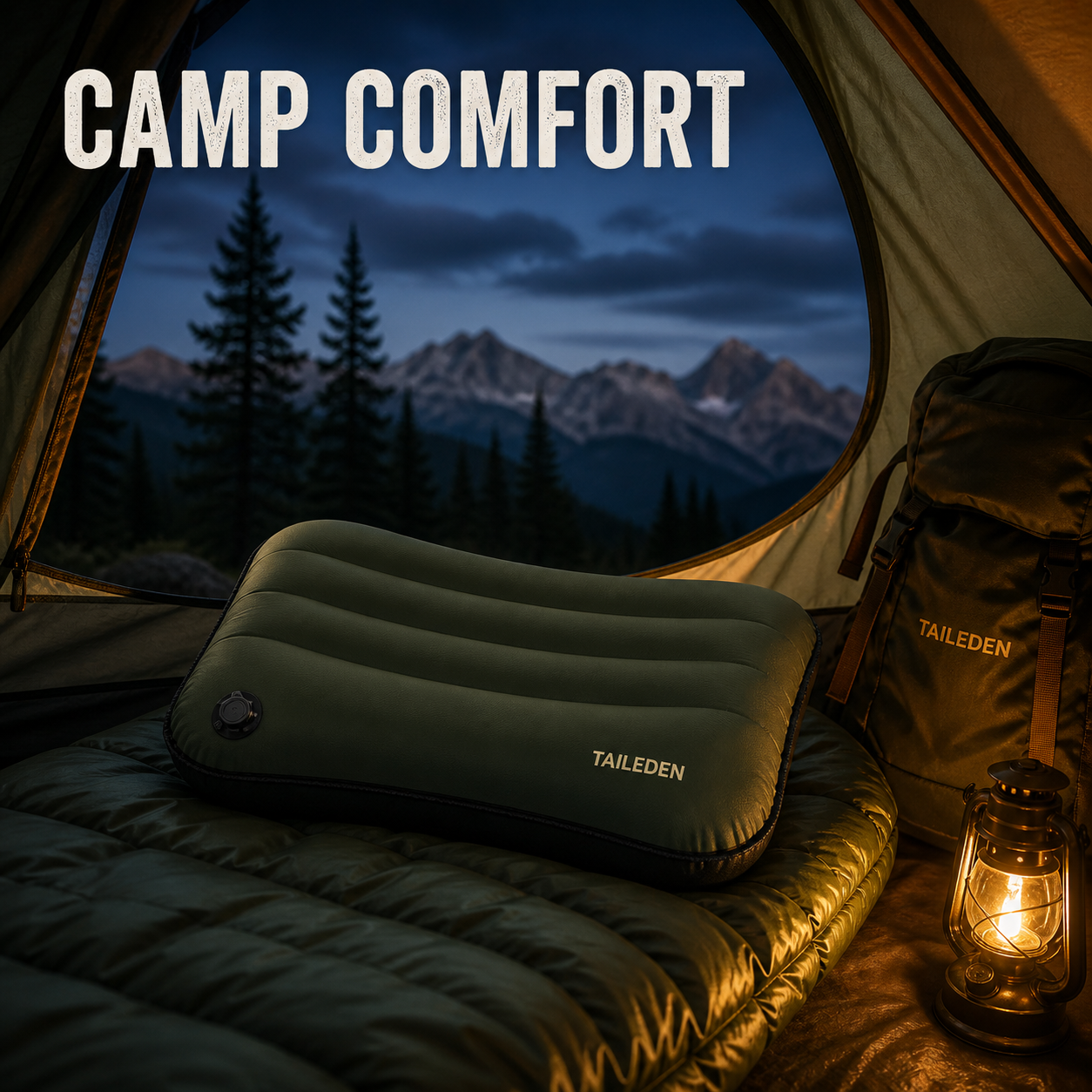 TAILEDEN Inflatable Camping Pillow for Travel and Backpacking — Outdoor lifestyle