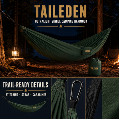 TAILEDEN Ultralight Single Camping Hammock for Travel — Product details