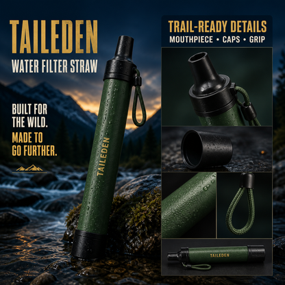 TAILEDEN Portable Water Filter Straw for Hiking and Emergencies — Product details