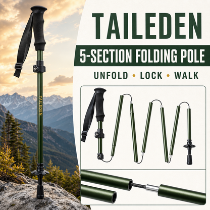 TAILEDEN Five-Section Folding Trekking Pole for Hiking — Core feature