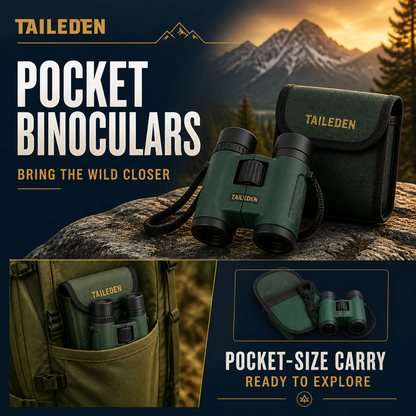 TAILEDEN Compact Pocket Binoculars for Travel and Outdoors — Packability