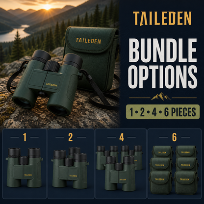 TAILEDEN Compact Pocket Binoculars for Travel and Outdoors — Bundle options