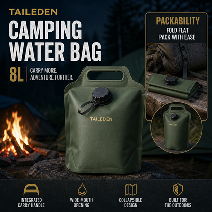 TAILEDEN 8L Collapsible Water Storage Bag for Camping — Packability