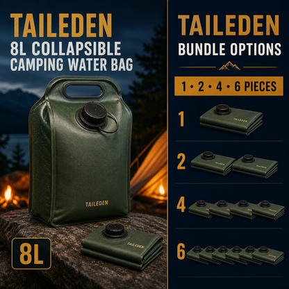 TAILEDEN 8L Collapsible Water Storage Bag for Camping — Bundle options