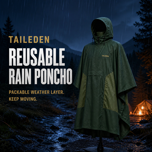 TAILEDEN Reusable Rain Poncho for Hiking and Camping product image