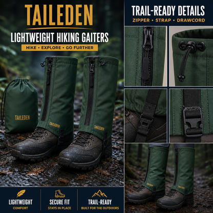 TAILEDEN Lightweight Hiking Gaiters for Wet and Debris-Prone Trails — Product details