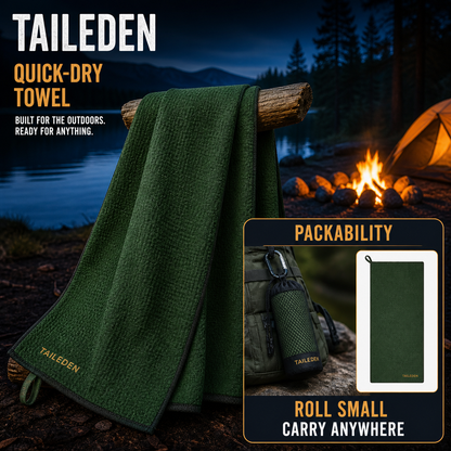 TAILEDEN Pocket Quick-Dry Towel for Camping and Travel — Packability