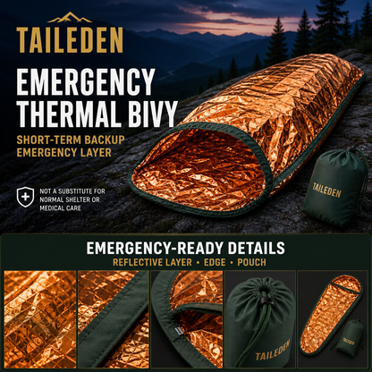 TAILEDEN Pocket Emergency Thermal Bivy for Outdoor Kits — Product details